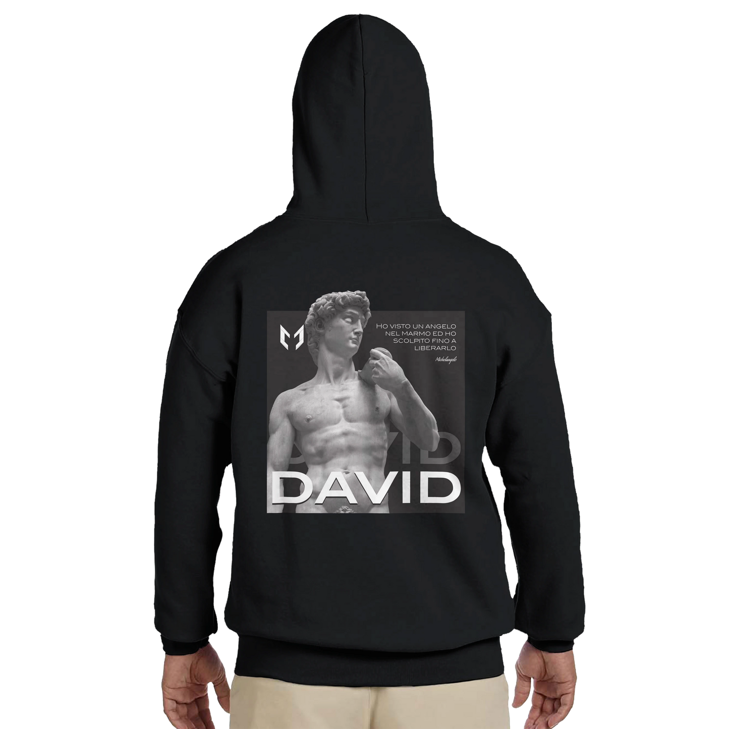 David - Felpa con cappuccio unisex classic