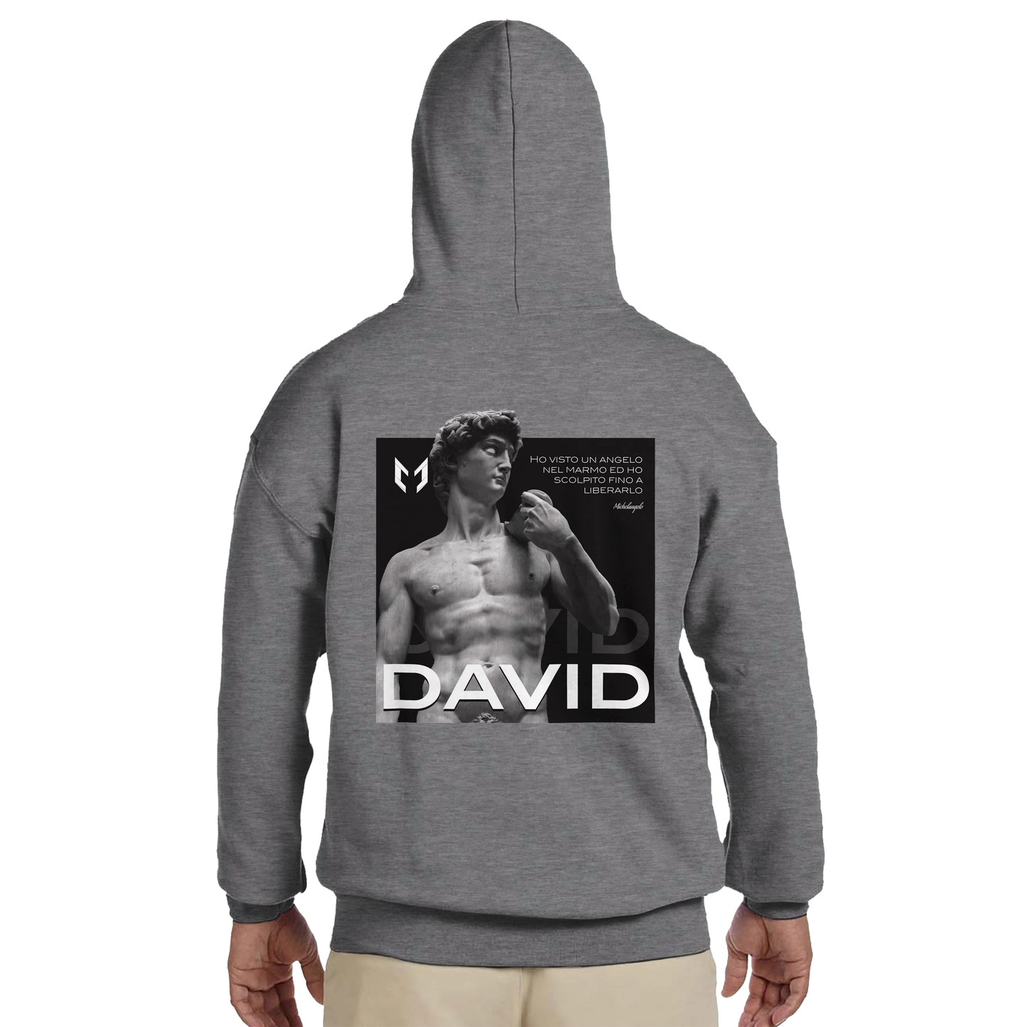 David - Felpa con cappuccio unisex classic